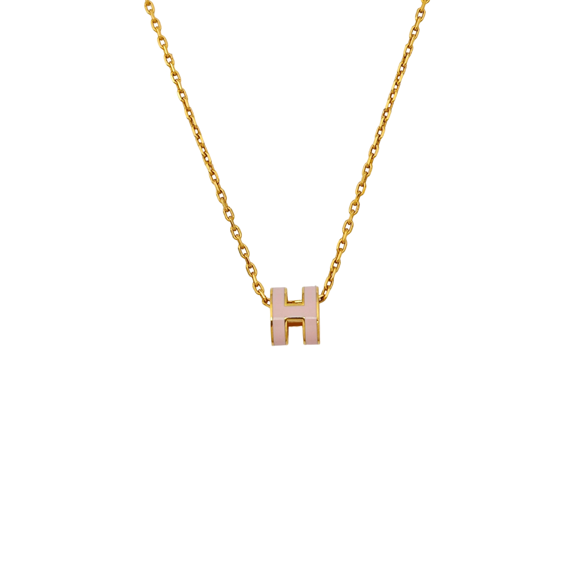 Pop H Metal Gold Necklace