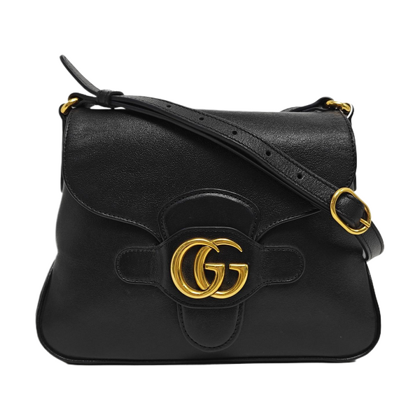 Calfskin Shoulder Bag Small Black