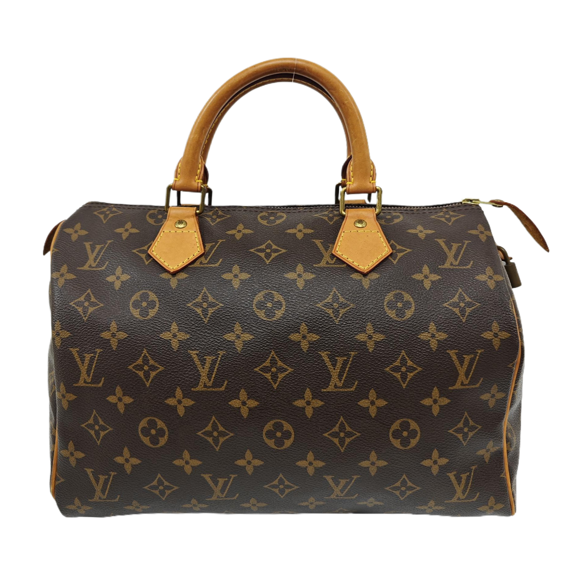 SPEEDY 30 Monogram Coated Canvas Brown