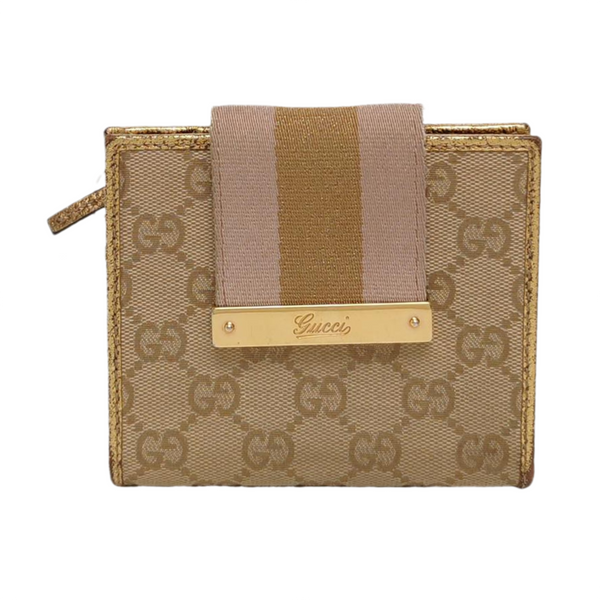 Monogram Fabric Wallet Beige