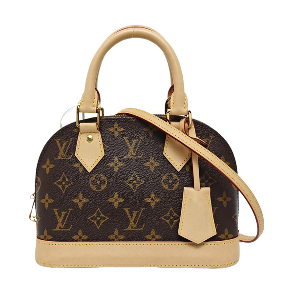 ALMA BB Monogram Coated Canvas Brown