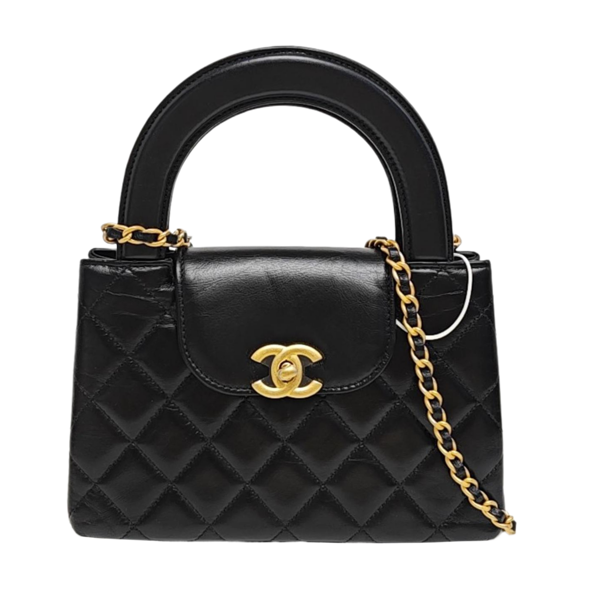KELLY Mini Quilted Calfskin Black