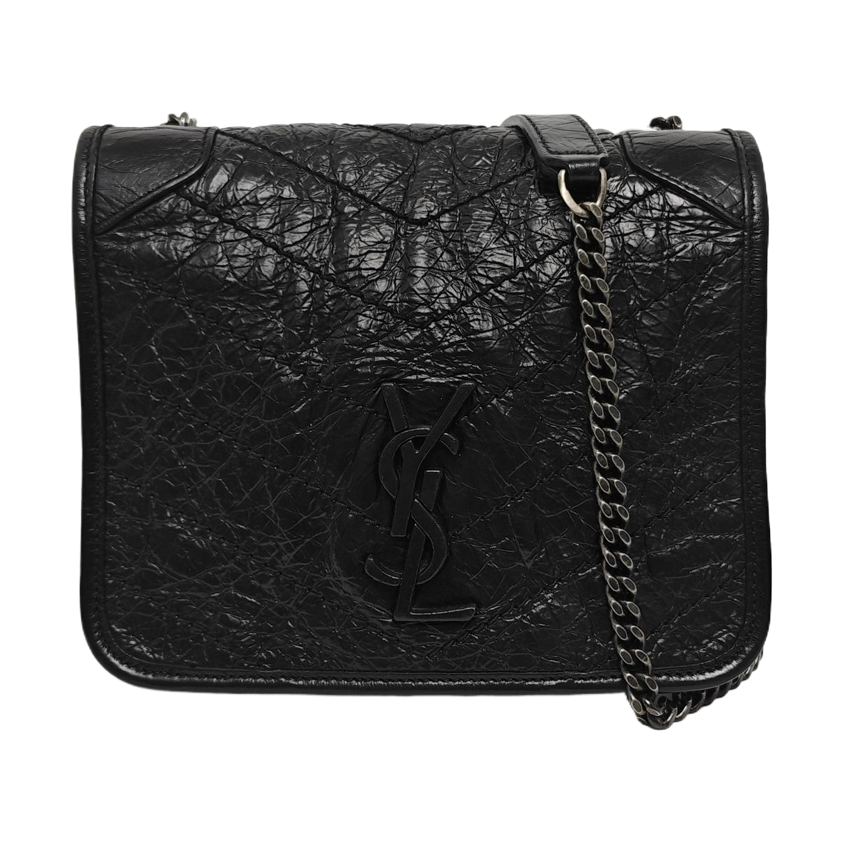 Authenticated pre-owned  NIKI Mini Chevron, Quilted Calfskin Black - Shoulder Bag at Looply