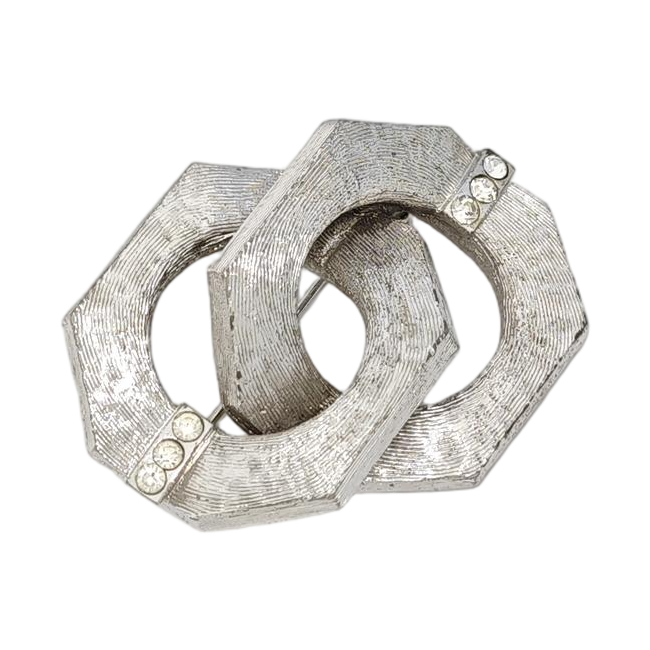 Metal Silver Brooch