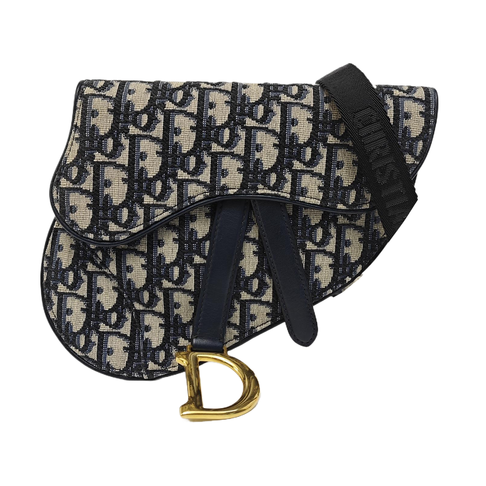 Saddle Mini Oblique Canvas Blue