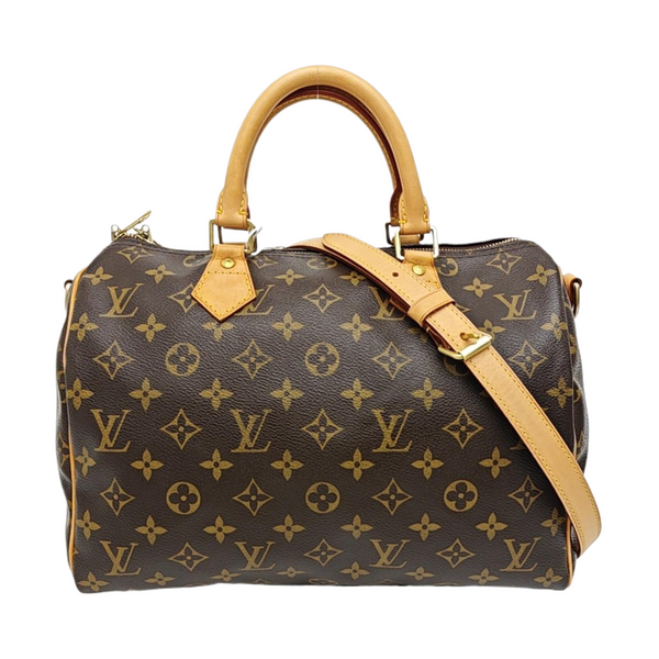 SPEEDY 30 Monogram Coated Canvas Brown