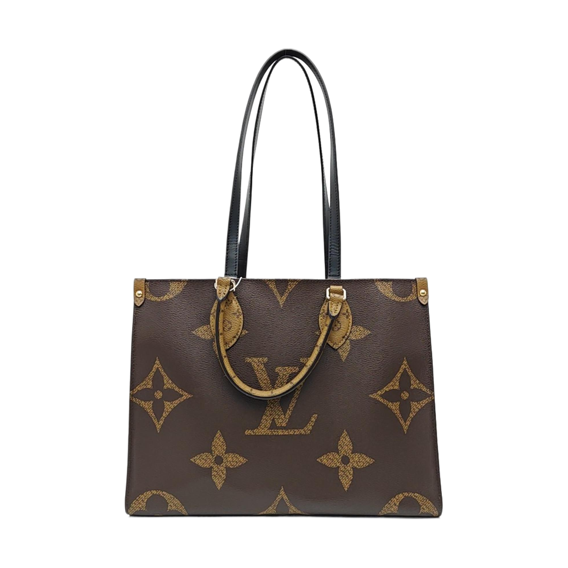 ONTHEGO MM Monogram Coated Canvas Brown