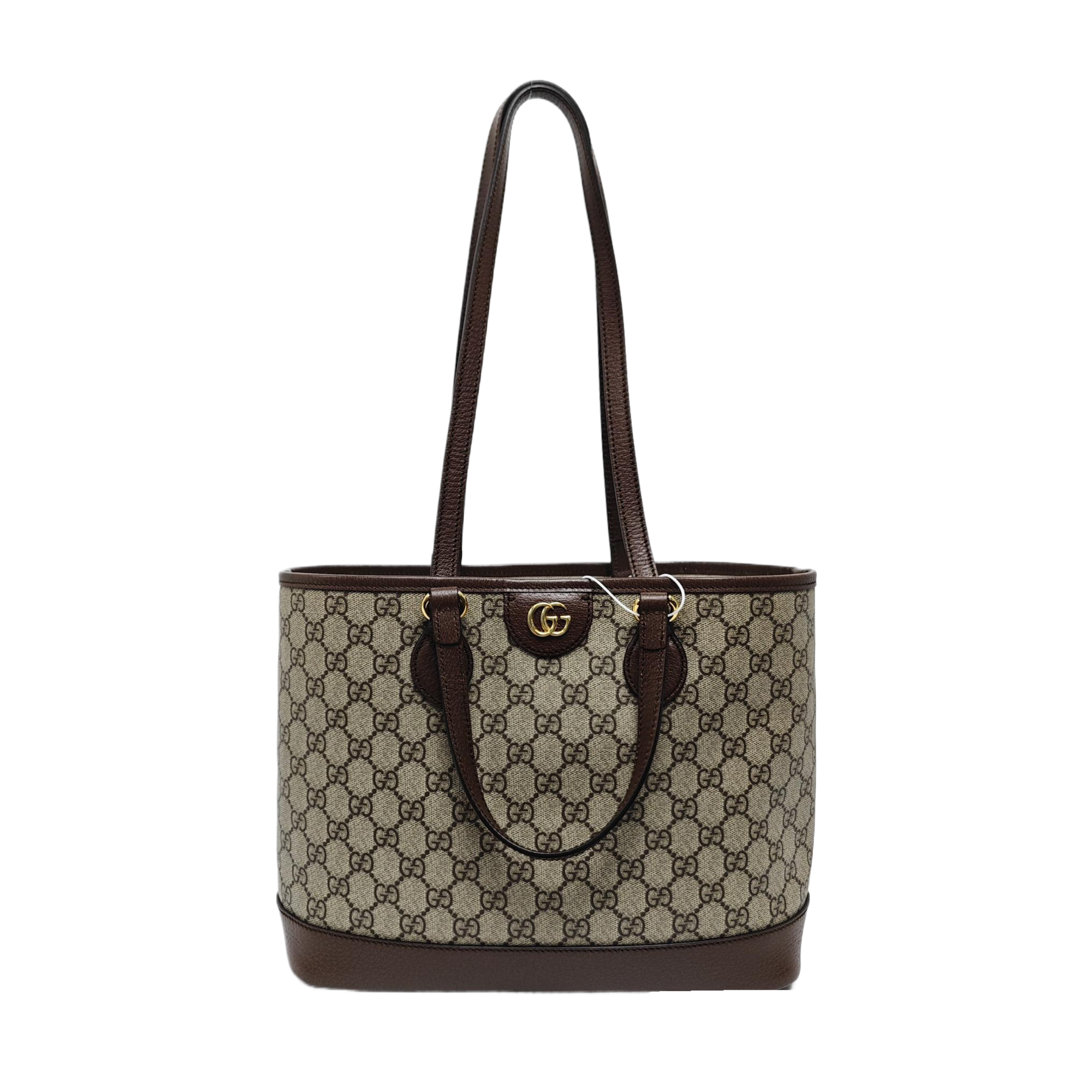 Ophidia Medium Monogram Coated Canvas Beige