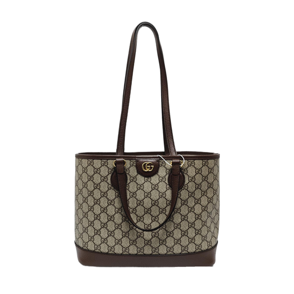 Ophidia Medium Monogram Coated Canvas Beige