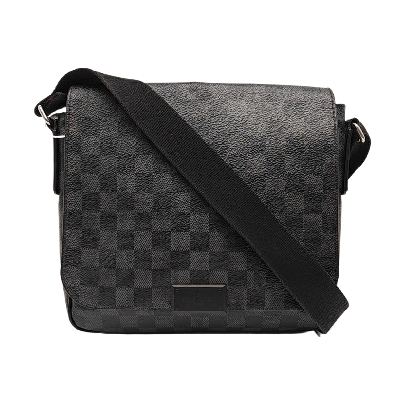 DISTRICT PM Damier Graphite Coated Canvas Gray