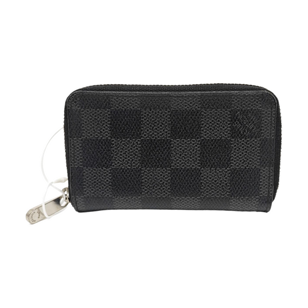 Damier Graphite Coated Canvas Card Holder Gray