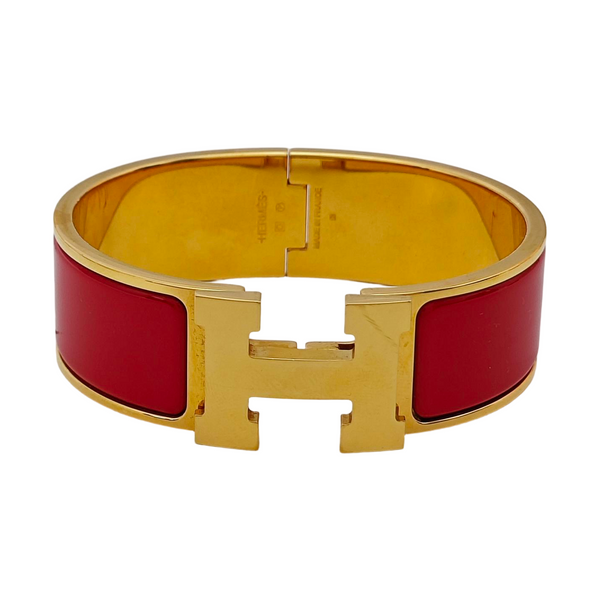 Clic Clac H Metal Red Bangle