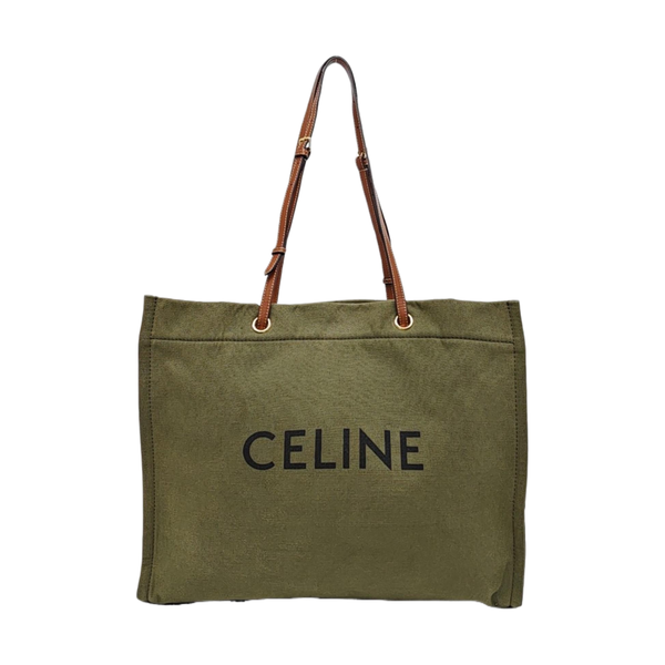 Authenticated pre-owned  CABAS CELINE Fabric Green - Tote Bag at Looply