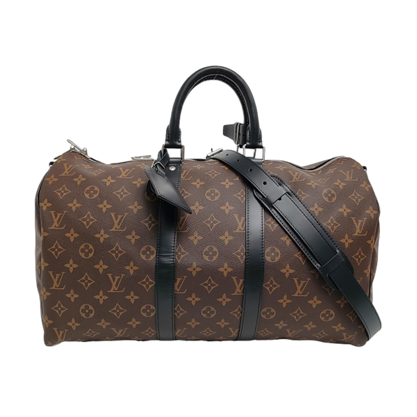 KEEPALL 45 Monogram Coated Canvas Brown