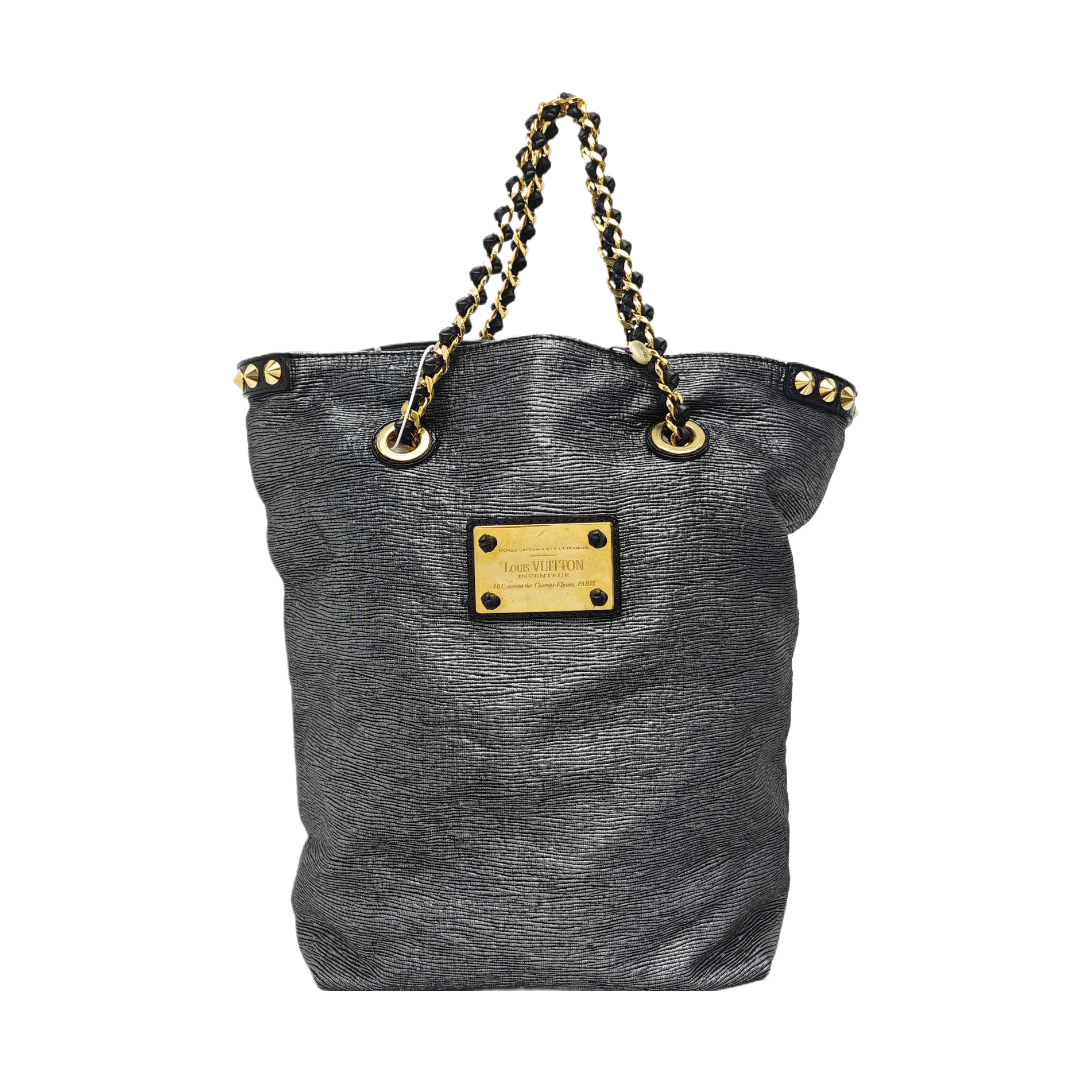 Fabric Tote Bag Silver