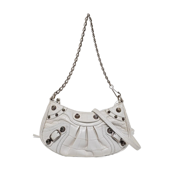 Le Cagole Mini Calfskin White