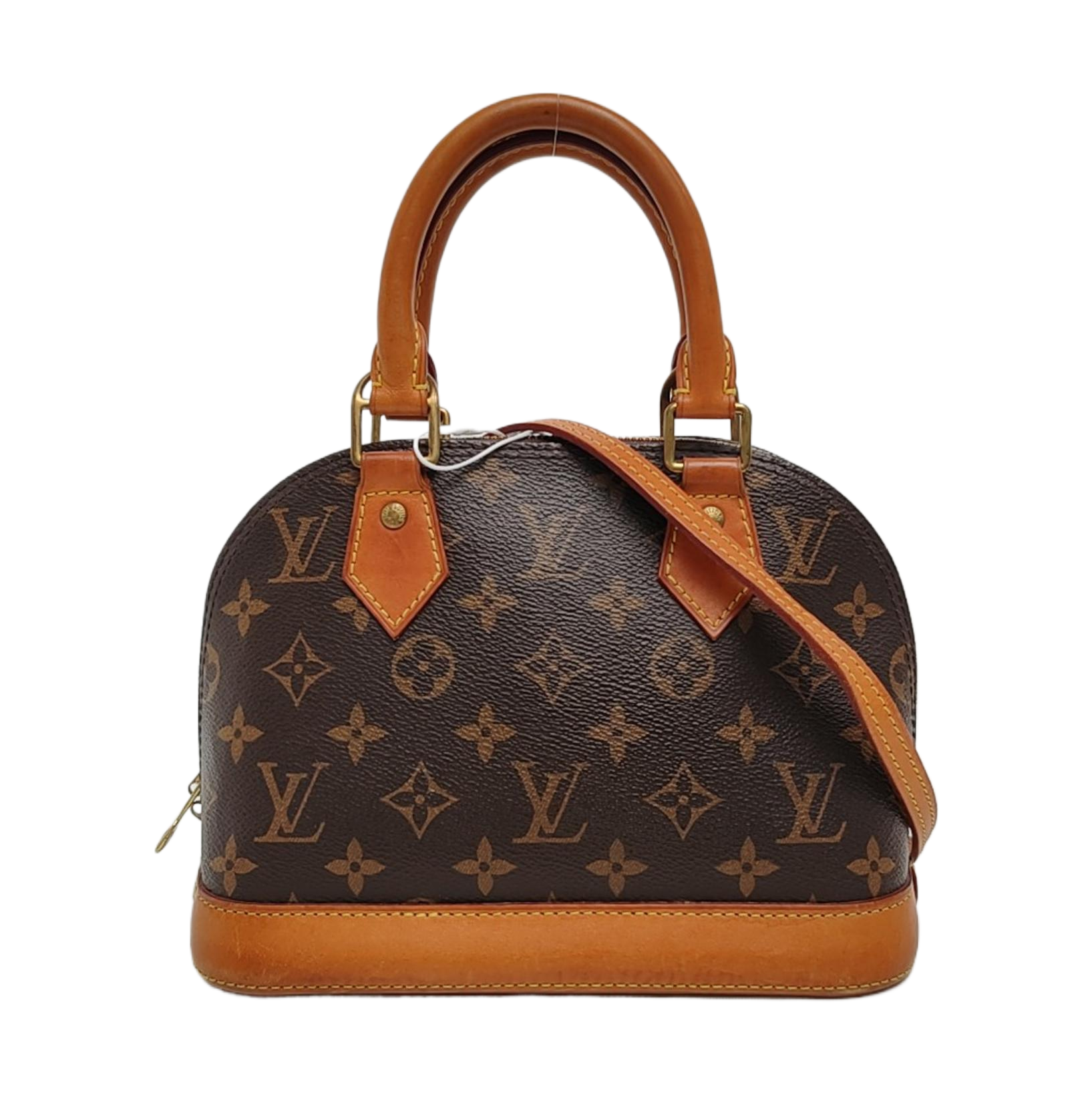 ALMA BB Monogram Coated Canvas Brown