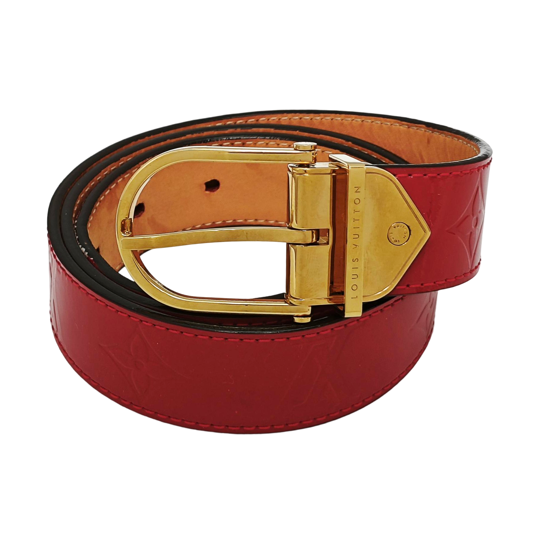 Leather Belt Red