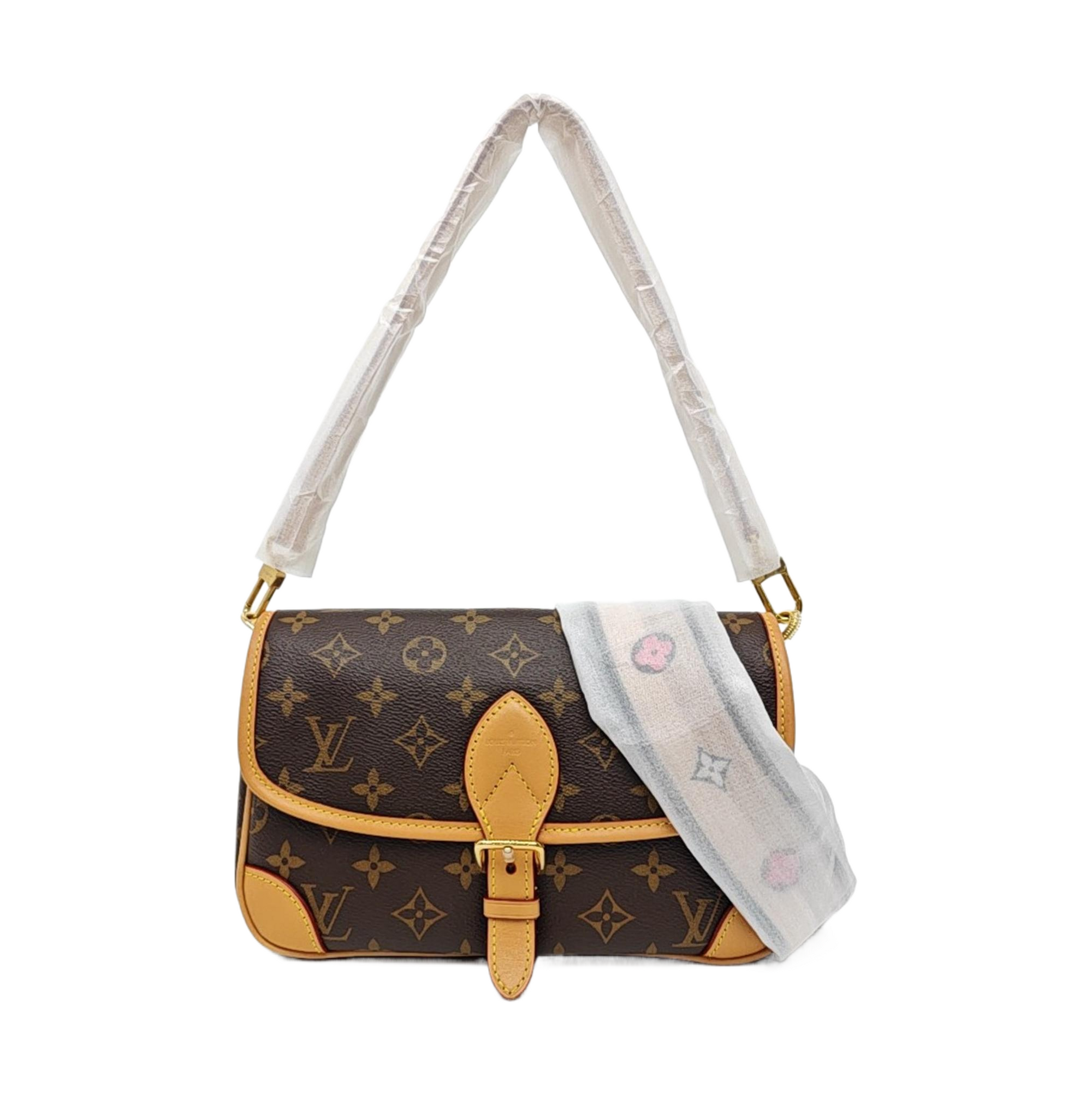 DIANE Monogram Coated Canvas Brown