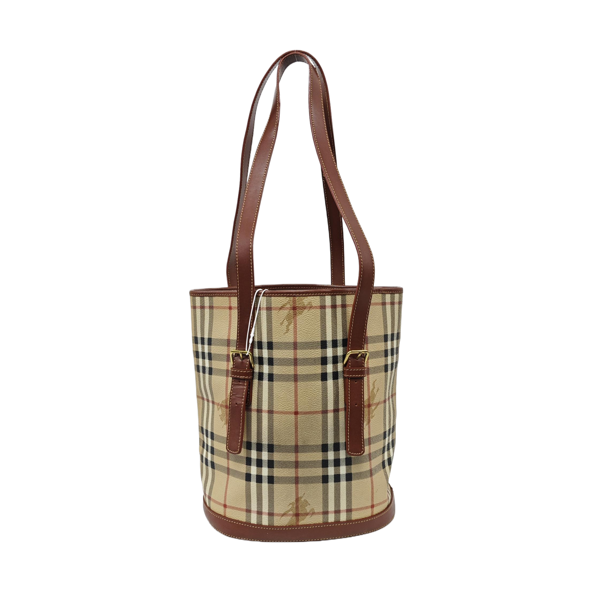 Coated Canvas Bucket Bag Beige