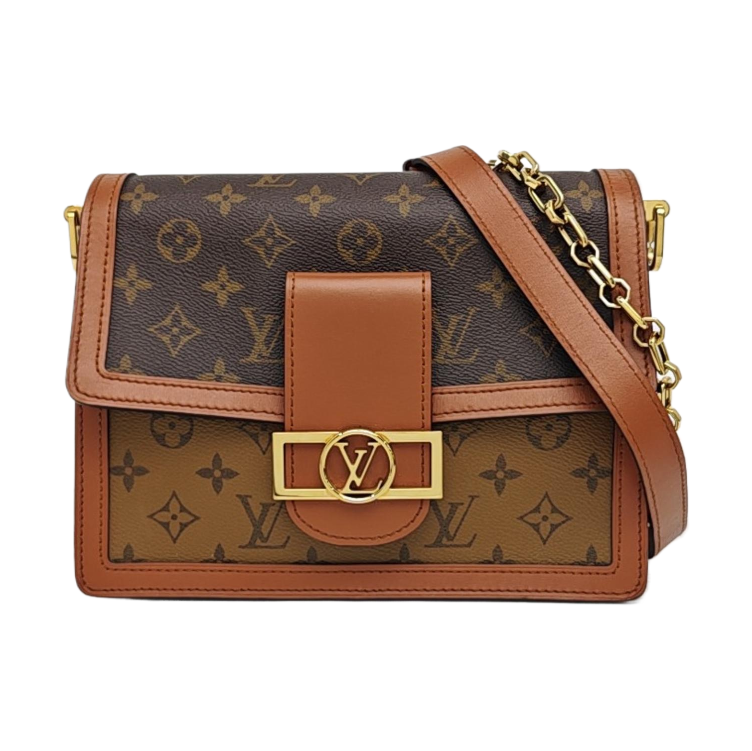 DAUPHINE MM Monogram Coated Canvas Brown