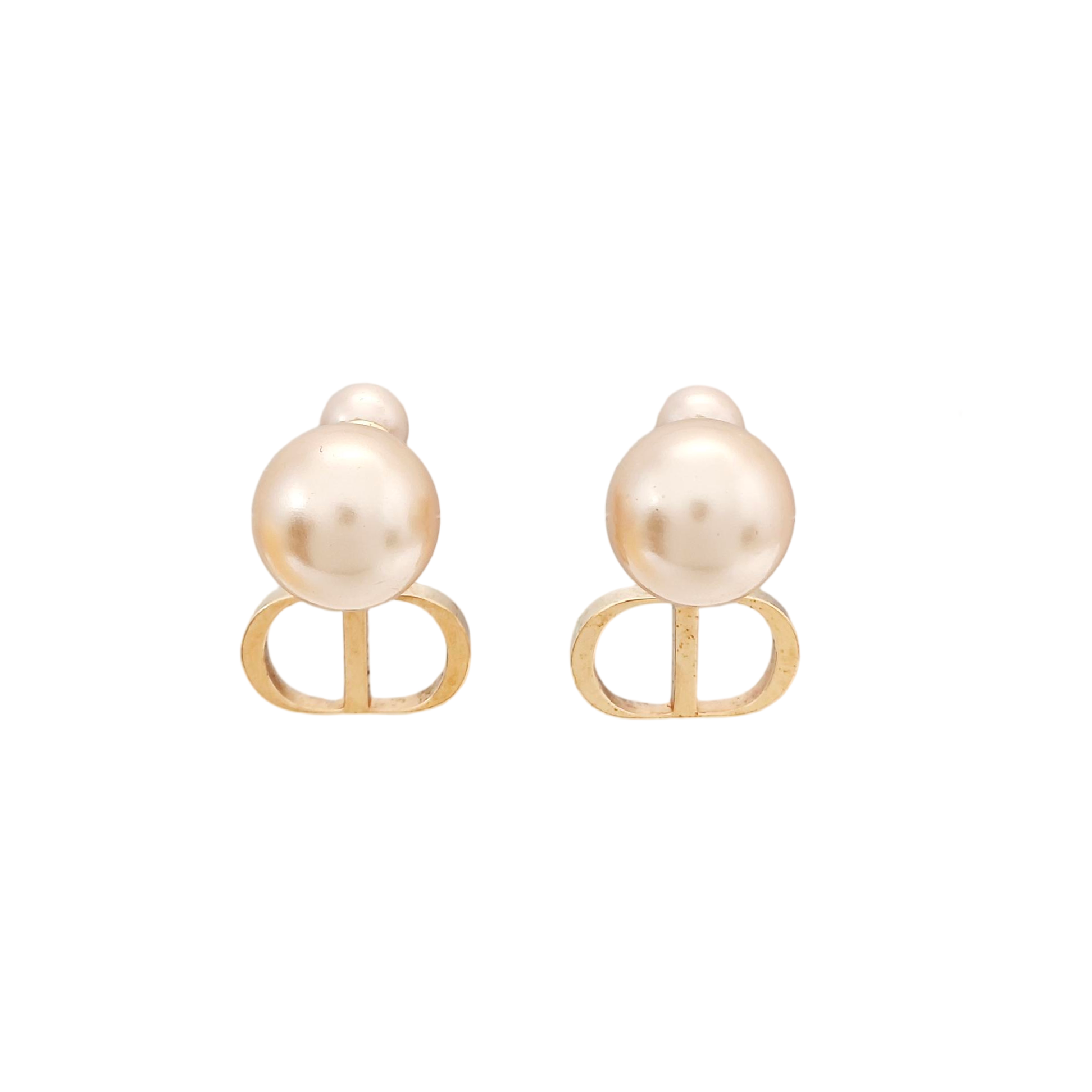Petit CD Resin Gold Clip On Earrings