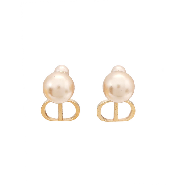 Petit CD Resin Gold Clip On Earrings