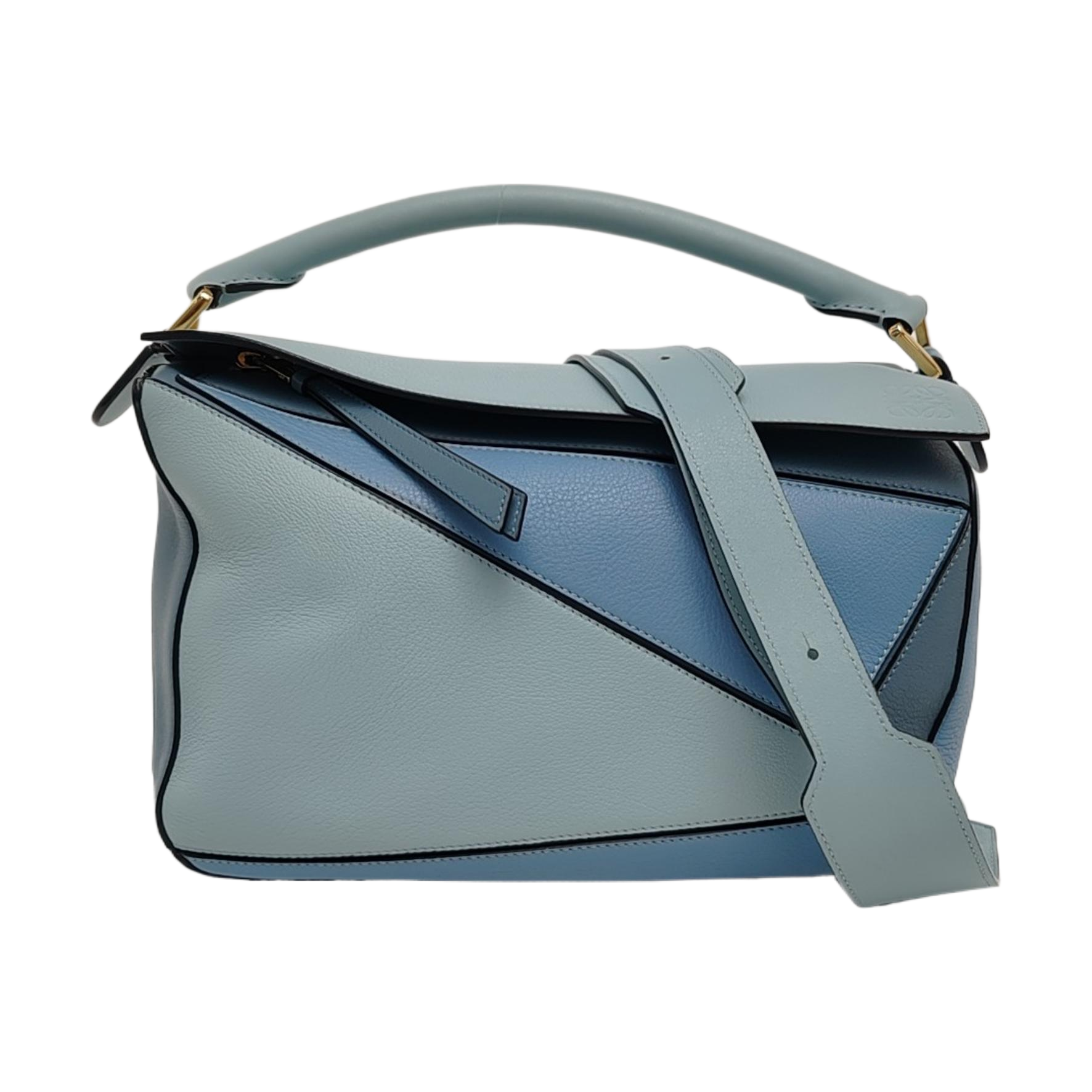 Authenticated pre-owned  Puzzle Medium Calfskin Blue - Shoulder Bag at Looply
