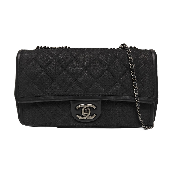 Python Shoulder Bag Black