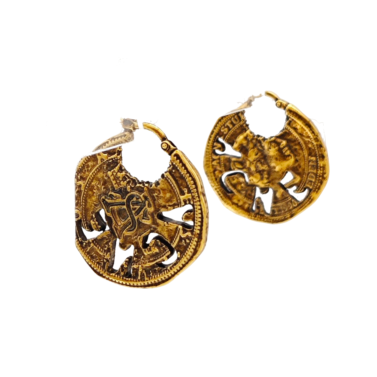 Metal Gold Stud Earrings