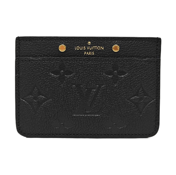 Monogram Calfskin Card Holder Black