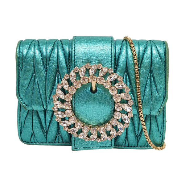 My Miu Lambskin Green