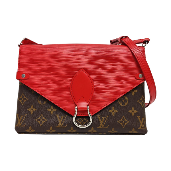 SAINT MICHEL Monogram Coated Canvas Brown