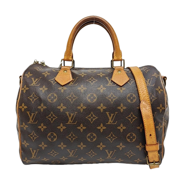SPEEDY 30 Monogram Coated Canvas Brown