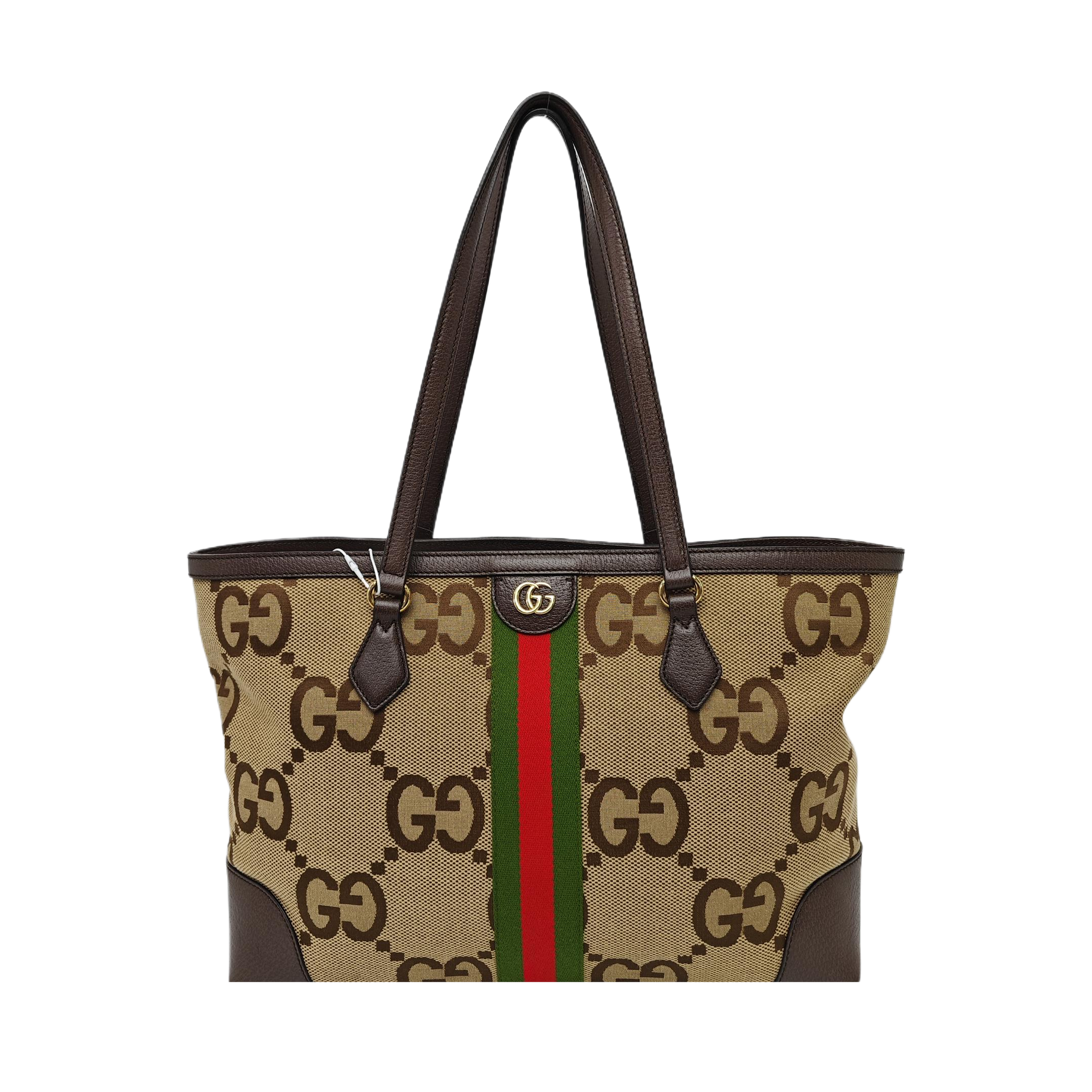 Monogram Canvas Tote Bag Medium Brown