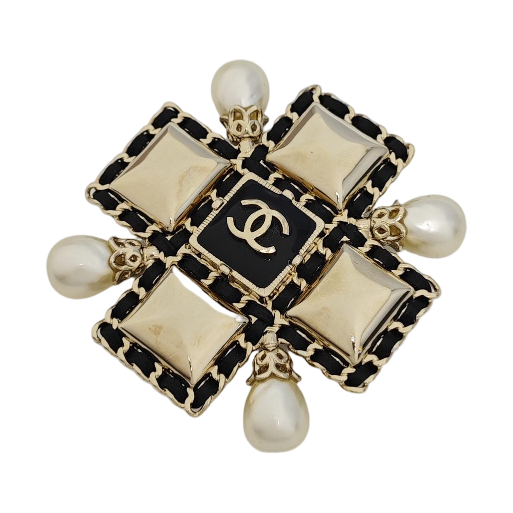 Metal Gold Brooch