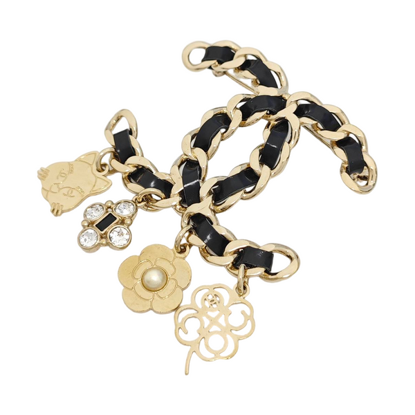 Metal Black Brooch
