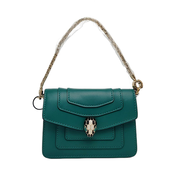 SERPENTI FOREVER Quilted Calfskin Green