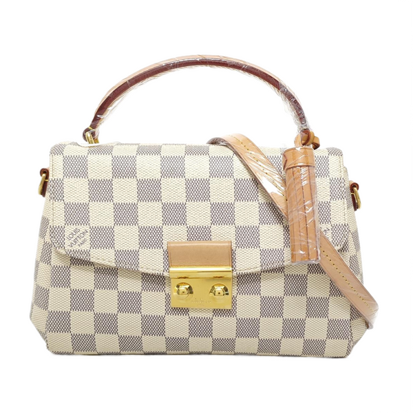 CROISETTE Damier Azur Coated Canvas White
