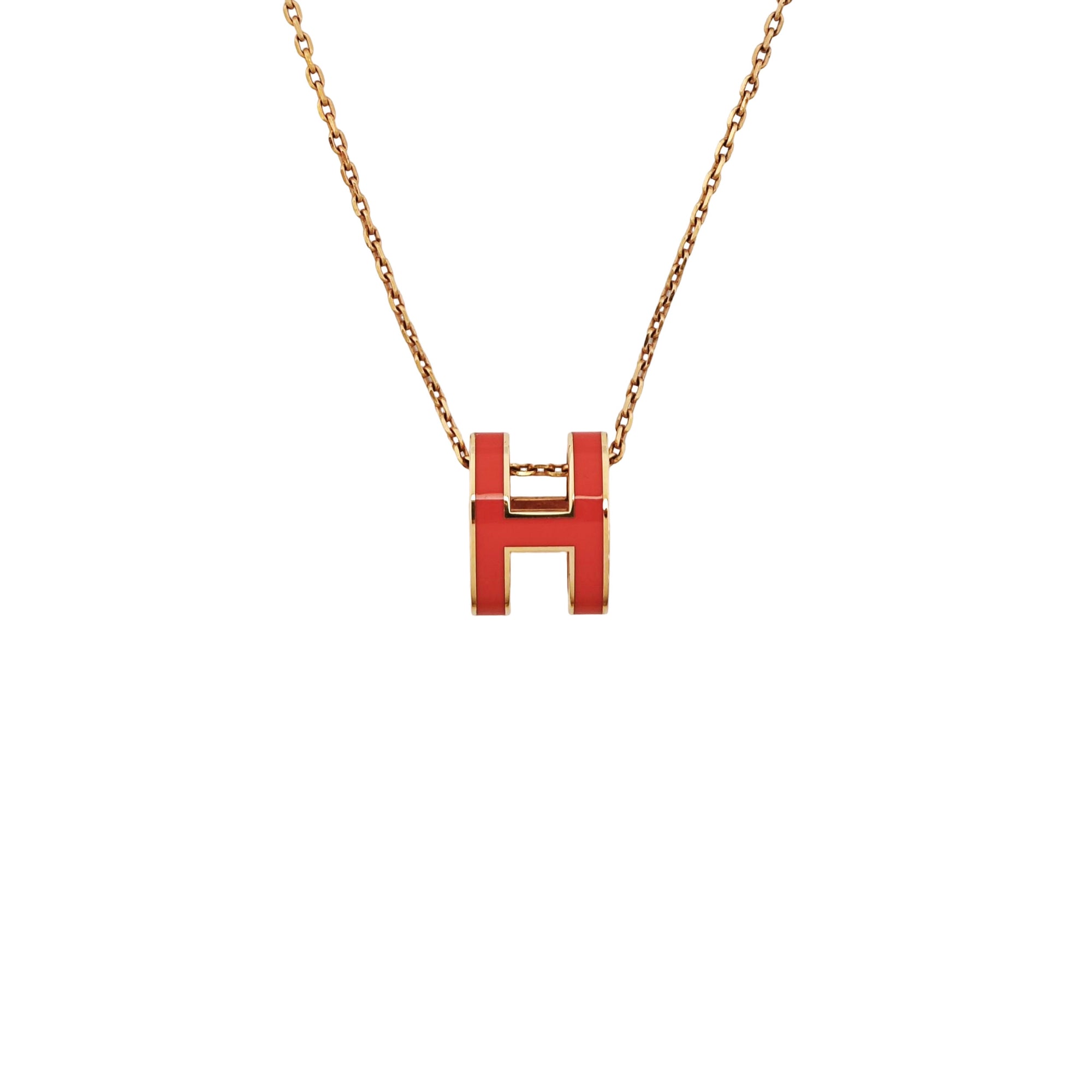 Pop H Metal Rose Gold Necklace