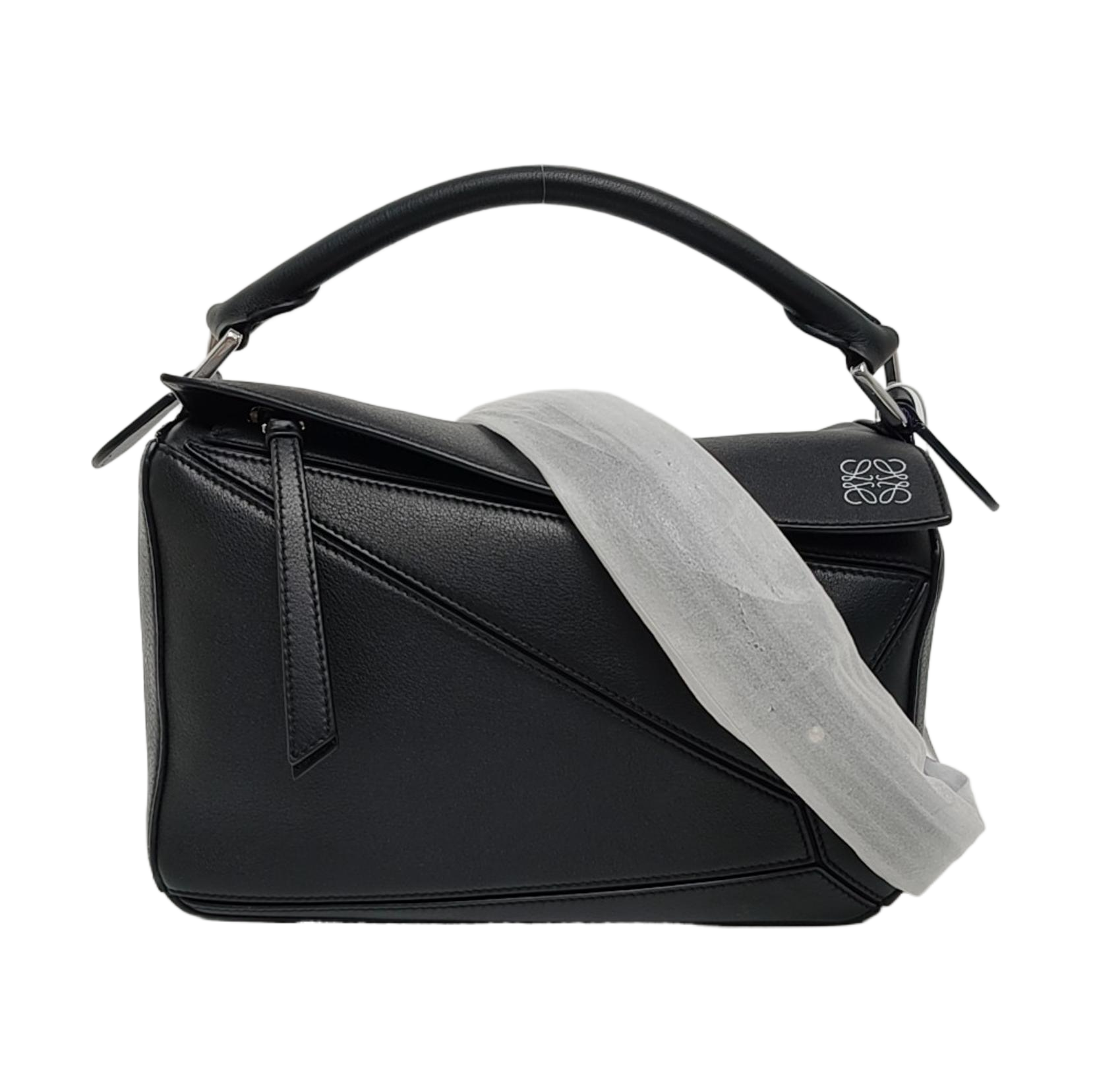 Puzzle Edge Small Calfskin Black