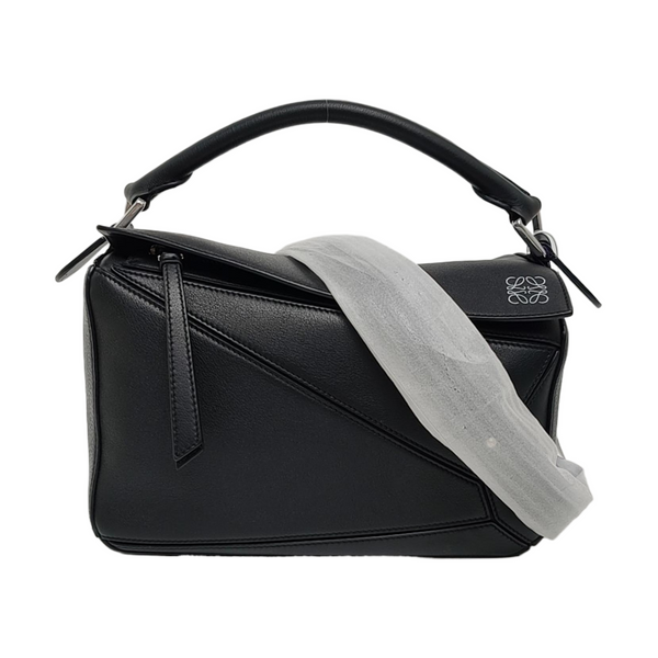 Puzzle Edge Small Calfskin Black
