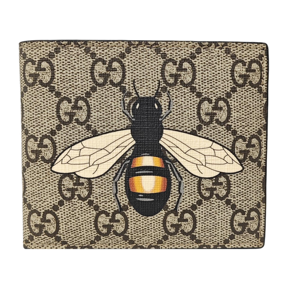 GG Supreme Monogram Coated Canvas Brown Wallet