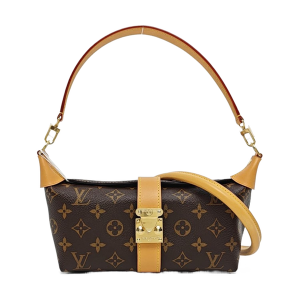 Pochette Mia Monogram Coated Canvas Brown