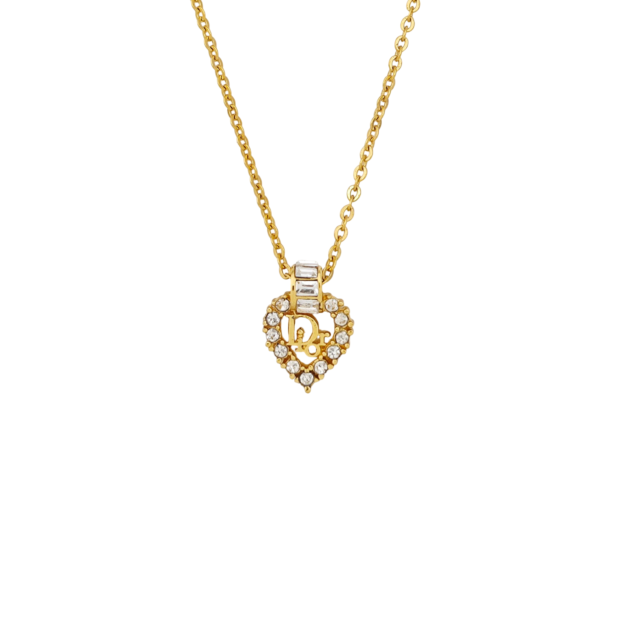 Dior Oblique Metal Gold Necklace