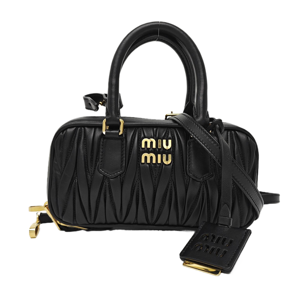 Arcadie Matelassé Small Quilted Lambskin Black