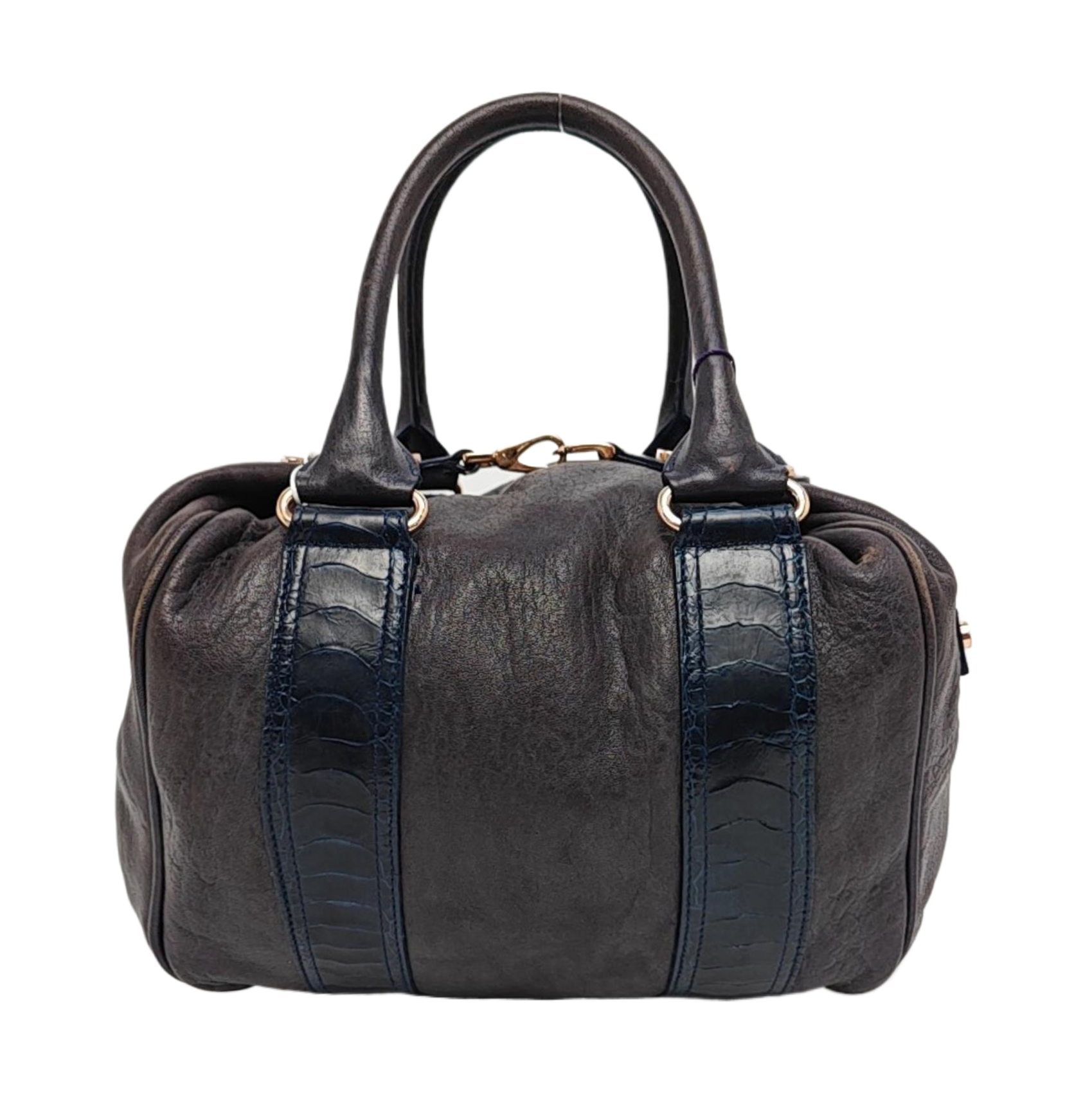 Calfskin Top Handle Bag Brown