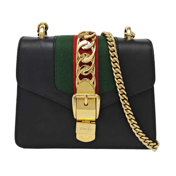 Sylvie Mini Calfskin Black