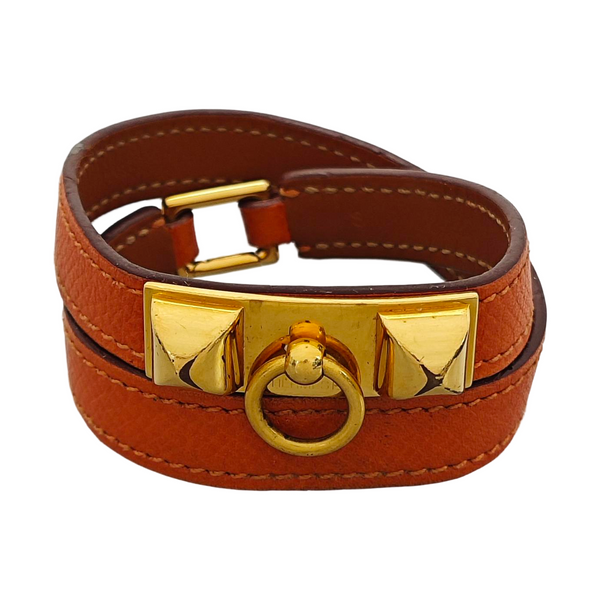 Brazalete Rivale de piel naranja