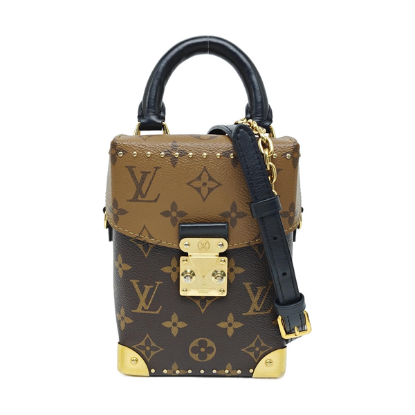CAMERA BOX Monogram Coated Canvas Brown